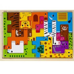 Montessori Wooden Animal Puzzle – Learn with Cute Creatures!
